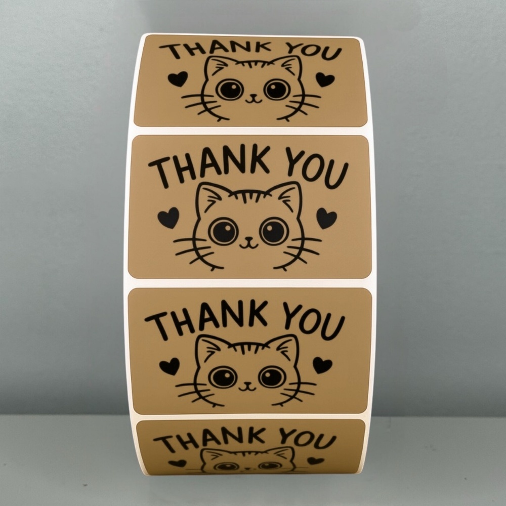 Thank You Cat Stickers – Cute Packaging Labels for Small Business Orders 2" - Picture 11 of 11
